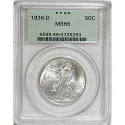 1936-D 50C MS66 PCGS