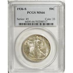 1936-S 50C MS66 PCGS