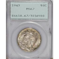 1943 50C MS67 PCGS