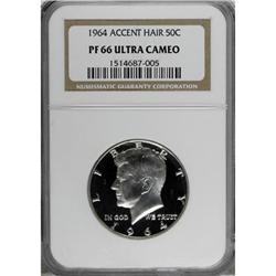 1964 50C Accented Hair PR66 Ultra Cameo NGC