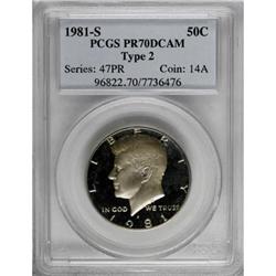 1981-S 50C Type Two PR70 Deep Cameo PCGS