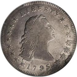 1795 $1 Flowing Hair, Two Leaves VF35 NGC