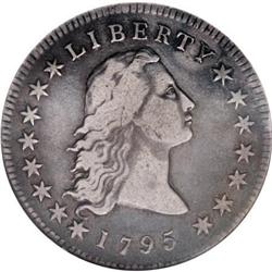 1795 $1 Flowing Hair, Two Leaves VF35 NGC