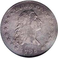 1795 $1 Flowing Hair, Two Leaves XF40 NGC B-1