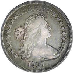 1797 $1 9x7 Stars, Large Letters VF25 ANACS