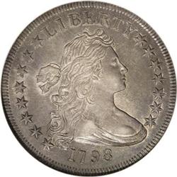 1798 $1 Small Eagle, 13 Stars AU58 NGC