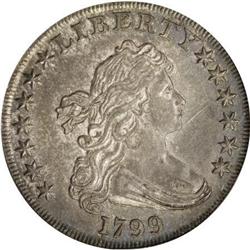 1799 $1 7x6 Stars AU58 NGC