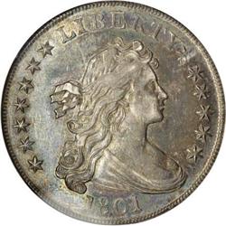 1801 $1 AU55 NGC