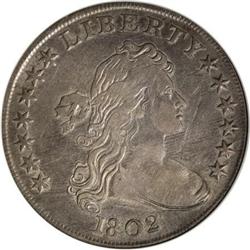 1802 $1 Narrow Date VF30 Details ANACS B-6