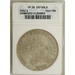 1802 B-6 Dollar VF30 Details ANACS.