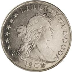 1802/1 $1 Wide Date VF35 NGC B-3