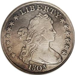1803 $1 Small 3 ANACS. VF30 Details, B-5