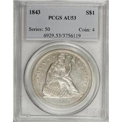 1843 $1 AU53 PCGS