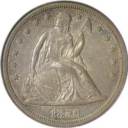 1850-O $1 AU55 PCGS