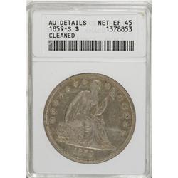 1859-S $1 XF45 ANACS