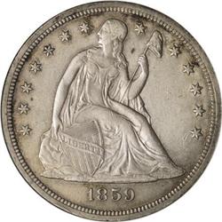 1859-S $1 AU50 PCGS