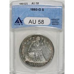 1860-O $1 AU58 ANACS