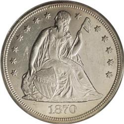 1870 $1 MS62 ANACS