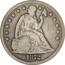 1872-CC $1 VG8 ANACS