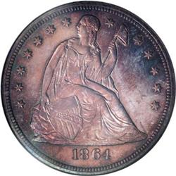 1864 $1 PR63 NGC