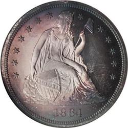 1864 $1 PR67 NGC