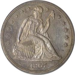 1867 $1 PR63 PCGS