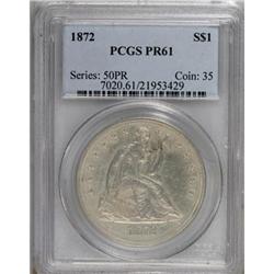 1872 $1 PR61 PCGS