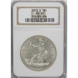 1878-S T$1 MS62 NGC