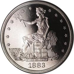 1883 T$1 PR67 Cameo NGC