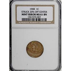 1908 1C MS61 Brown NGC