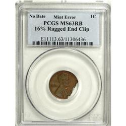 Undated Lincoln 1C--16% Ragged End Clip--MS63