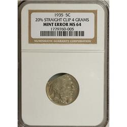 1935 Nickel--20% Straight Clip--MS64 NGC