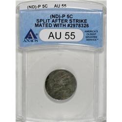 Mated Pair of 1944-P Jefferson Nickel Split