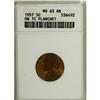 Image 1 : 1957 Nickel MS63 ANACS On 1c Planchet