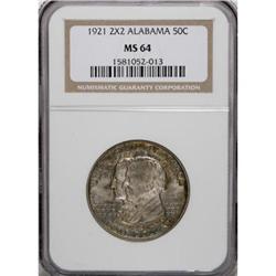 1921 50C Alabama 2x2 MS64 NGC