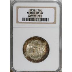 1936 50C Albany MS67 NGC