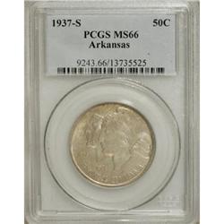 1937-S 50C Arkansas MS66 PCGS