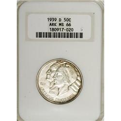 1939-D 50C Arkansas MS66 NGC