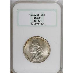 1935/34 50C Boone MS67 NGC