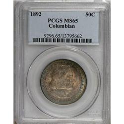 1892 50C Columbian MS65 PCGS