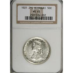 1921 50C Missouri 2x4 MS63 NGC