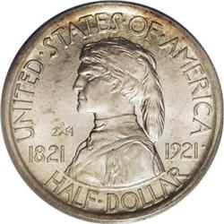 1921 50C Missouri 2x4 MS65 PCGS