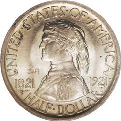 1921 50C Missouri 2x4 MS66 PCGS