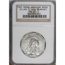 1925 Medal Norse Thin Planchet MS65 NGC