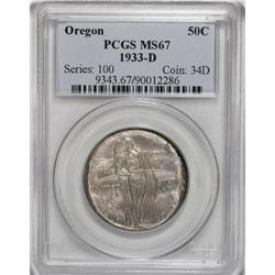 1933-D 50C Oregon MS67 PCGS