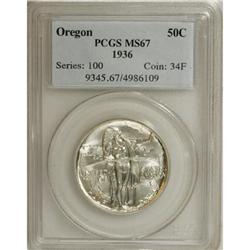 1936 50C Oregon MS67 PCGS
