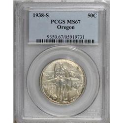 1938-S 50C Oregon MS67 PCGS