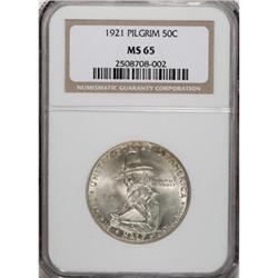 1921 50C Pilgrim MS65 NGC