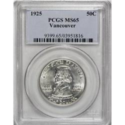 1925 50C Vancouver MS65 PCGS