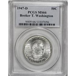 1947-D 50C Booker T. Washington MS66 PCGS